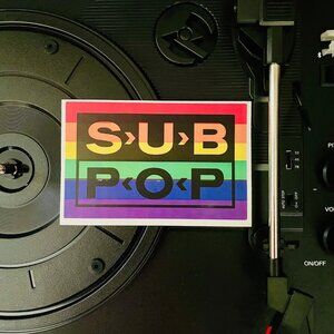 SUB POP Records Logo Vinyl Sticker Beach House Orville Peck Nirvana 90s Grunge